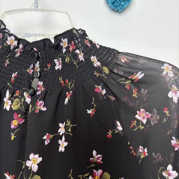 Madewell Backyard Blooms Smocked Mock Neck Top - Picture 7 of 10